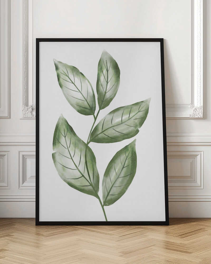 Watercolor Green Leaves