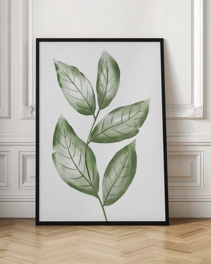 Watercolor Green Leaves