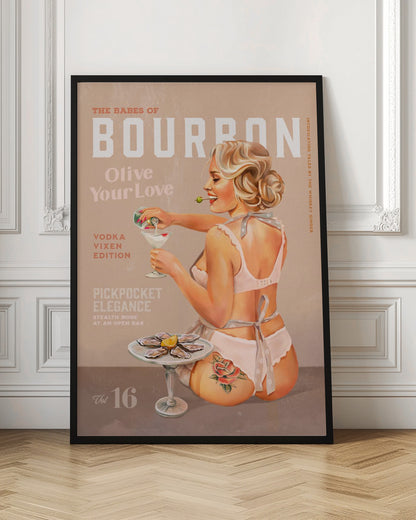 Bourbon Babe Vol 16 Vintage Vodka Martini Pin Up Girl