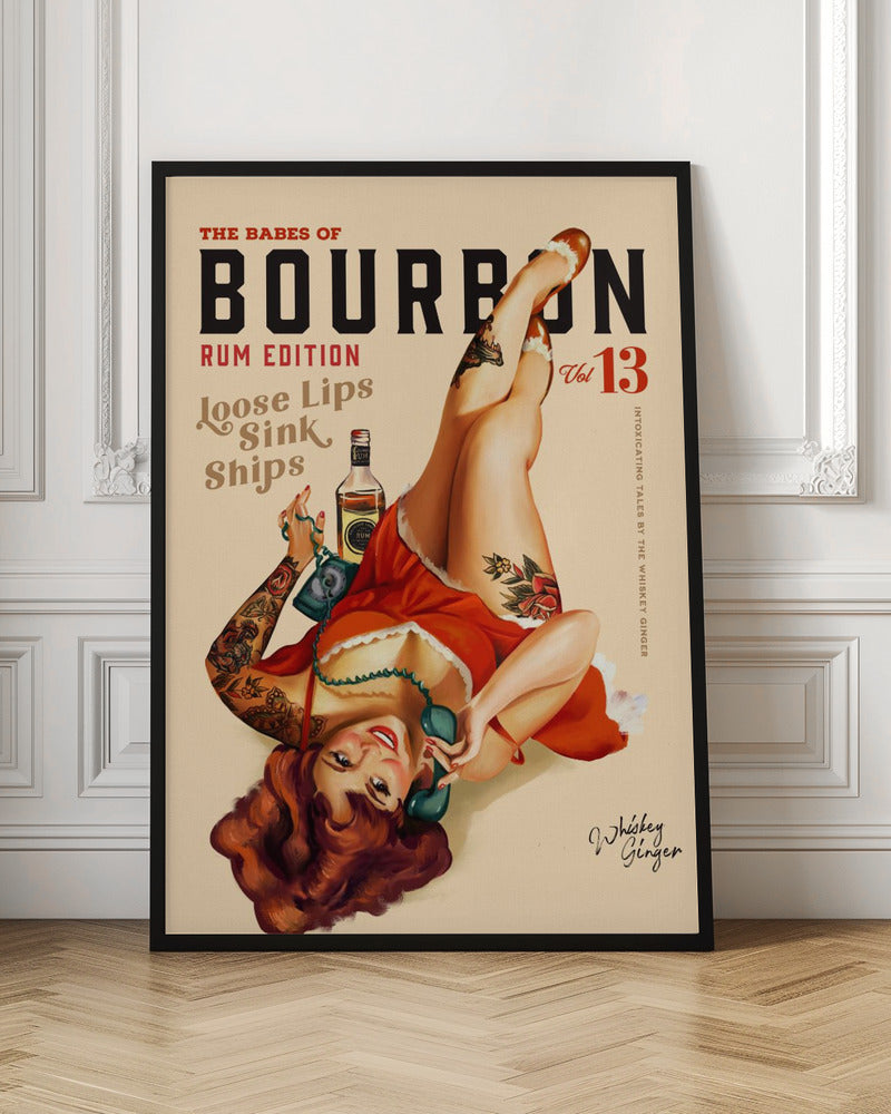 Babes of Bourbon Vol 13 Rum Drinking Pinup Girl Art