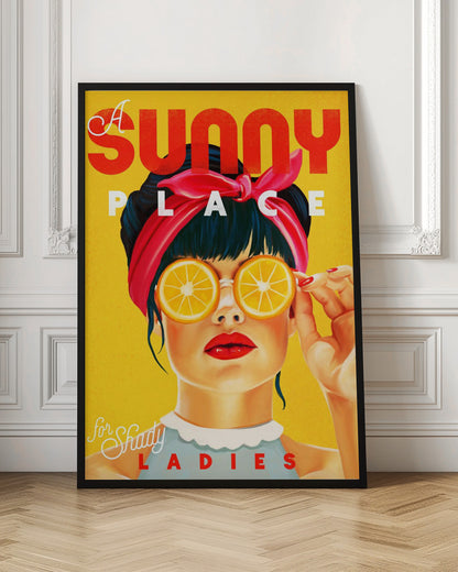 A Sunny Place For Shady Ladies Orange Pinup Art