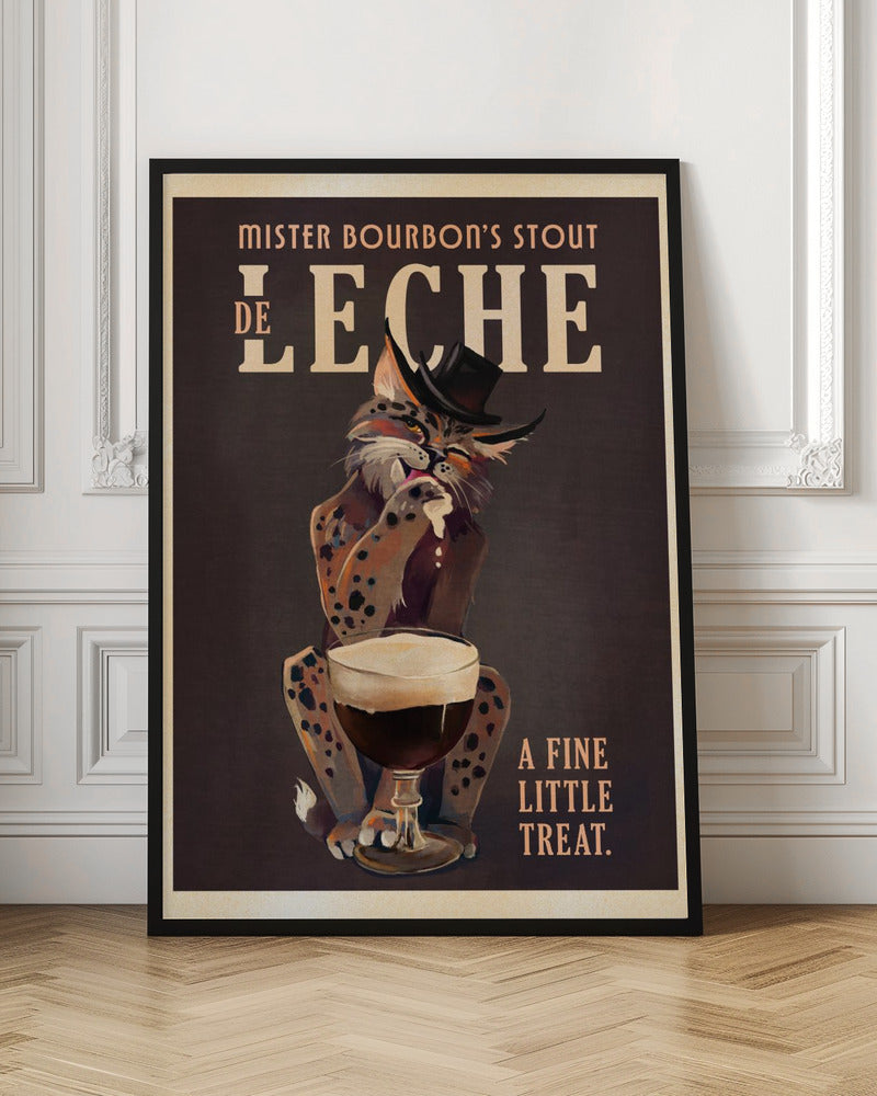 Bourbon De Leche Guinness Style Cat Art