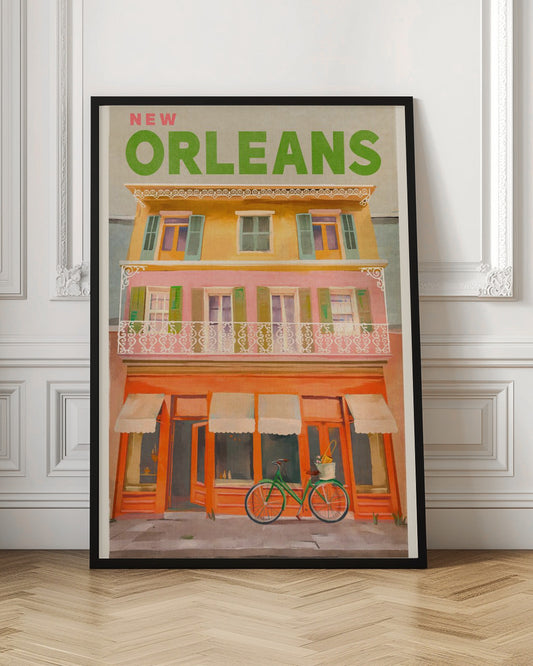 New Orleans Louisiana Vintage Travel Poster