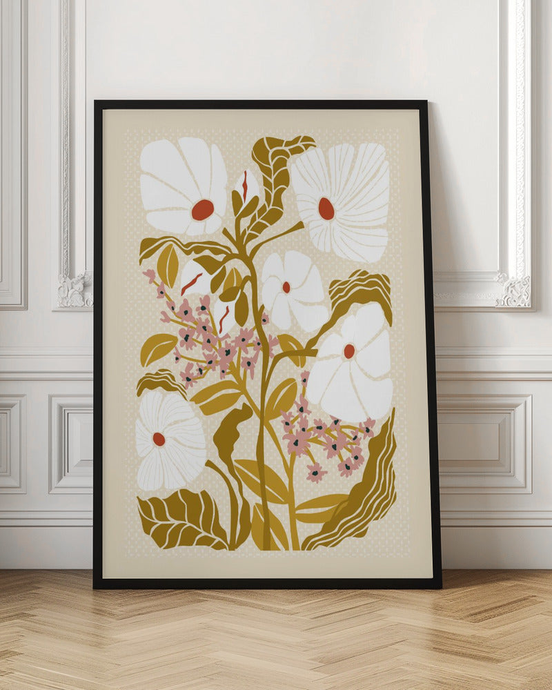 Klimt Flowers Earthy Colors