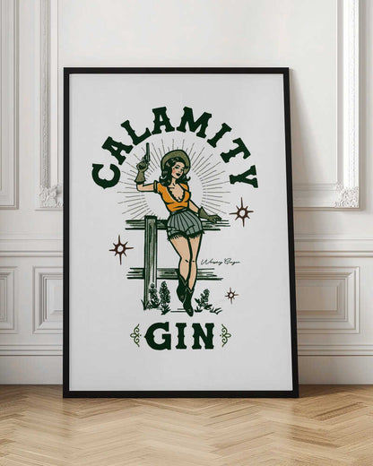 Calamity Gin Funny Retro Western Cowgirl Art