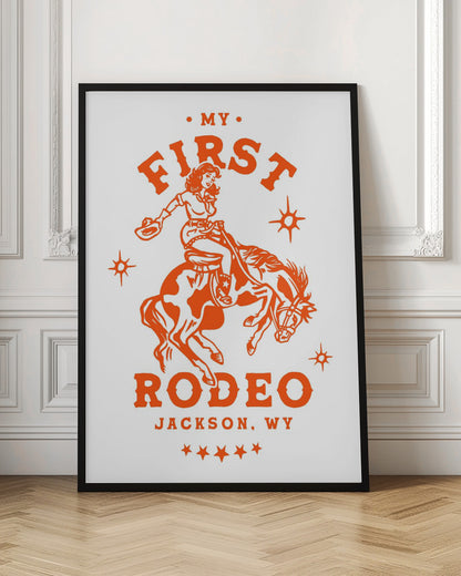 My First Rodeo Jackson Wyoming Horseback Cowgirl