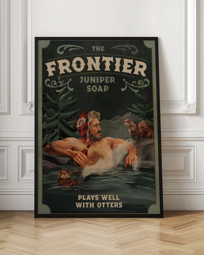 Frontier Man With Otters