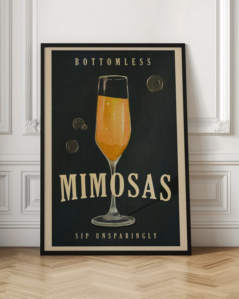 Bottomless Mimosas Art Deco Cocktail Bar Art