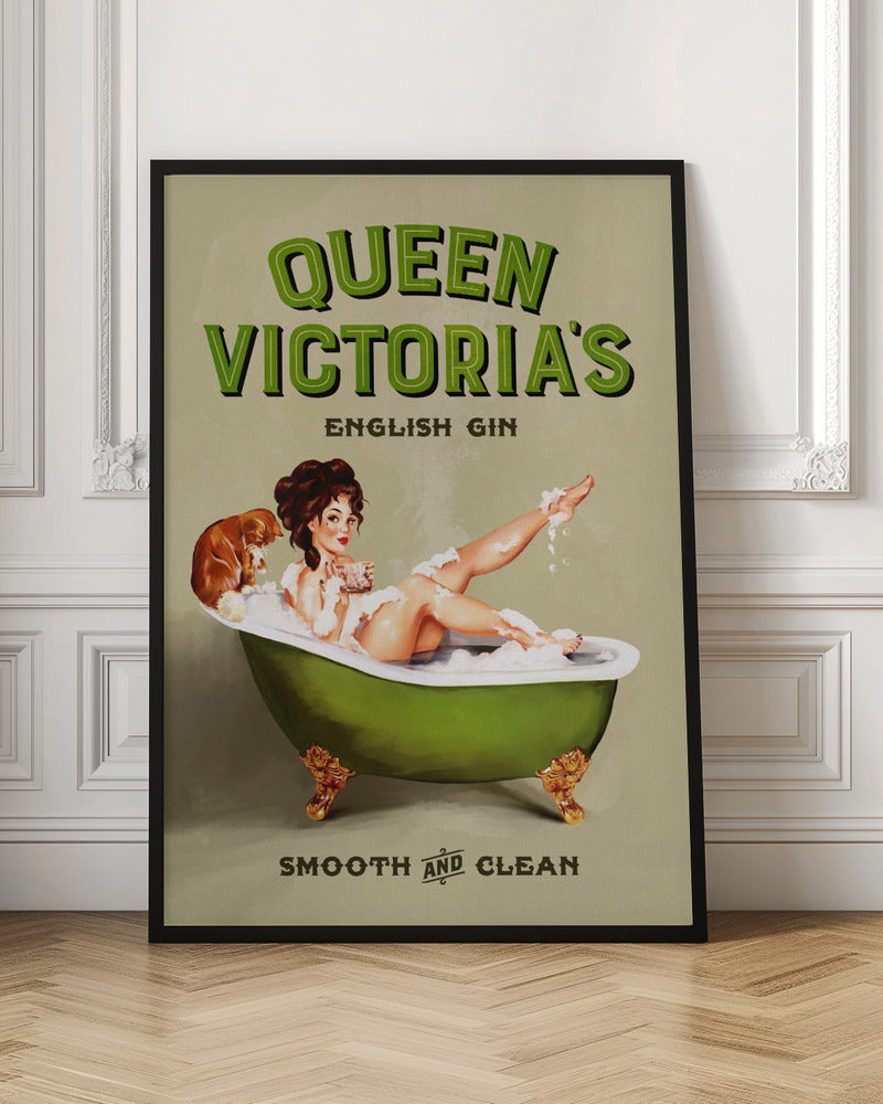 Queen Victoria English Gin Bath Pinup Girl