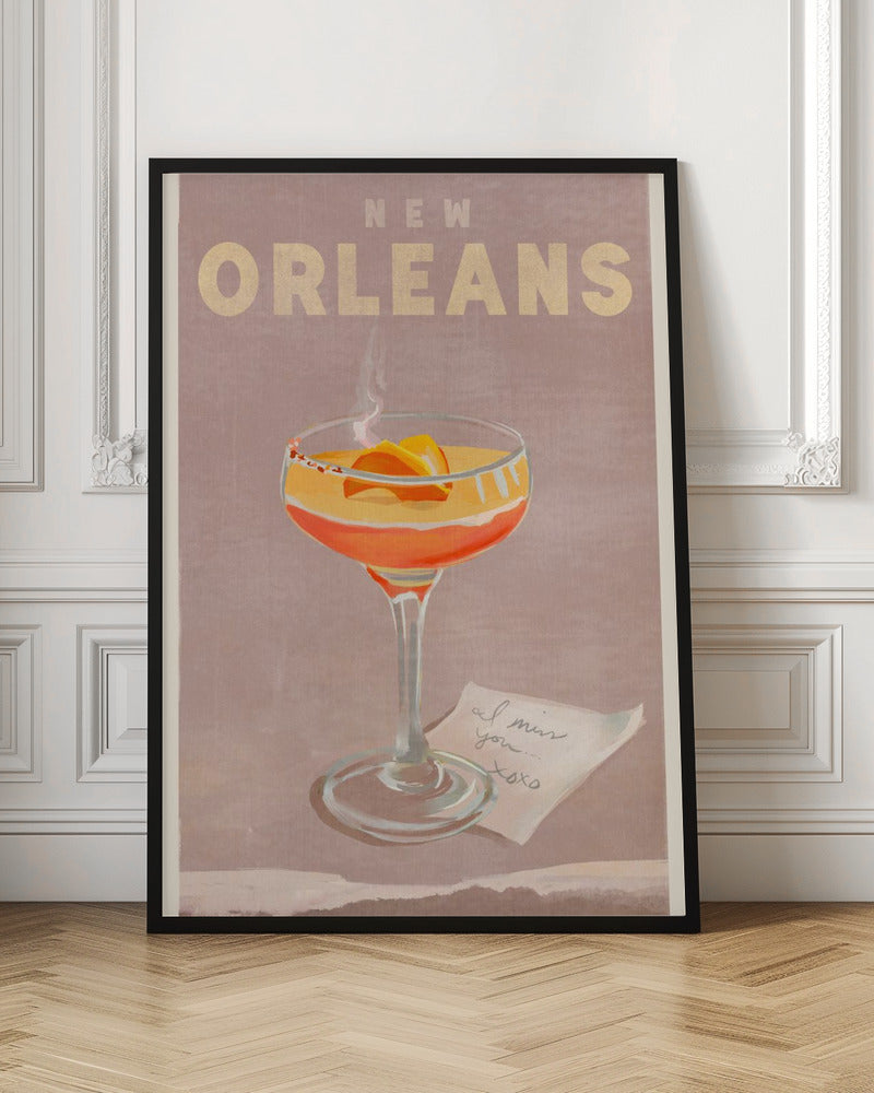New Orleans Cocktail Travel Poster