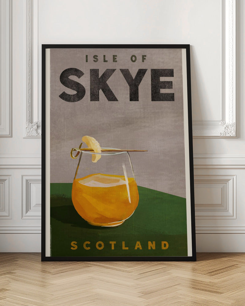 Isle Of Skye Scotland Scotch Cocktail Travel Poster