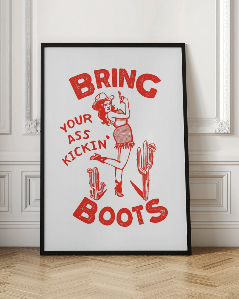Ass Kicking Boots Funny Western Cowgirl