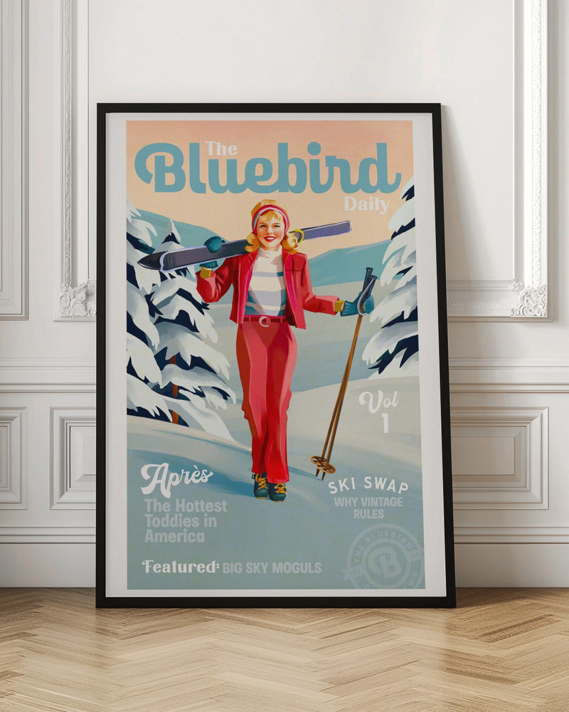 The Bluebird Daily Pinup Ski Art
