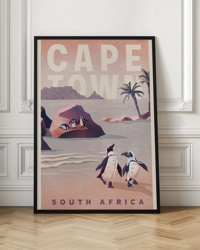 Cape Town South Africa Vintage Travel Art