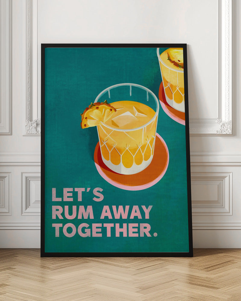 Rum Away Beach Bar Cocktail Art