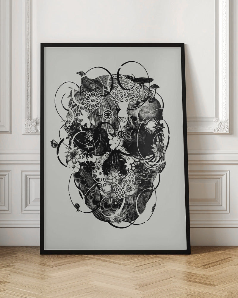 Skull - black and white