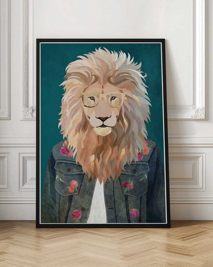 Hipster Lion In Denim