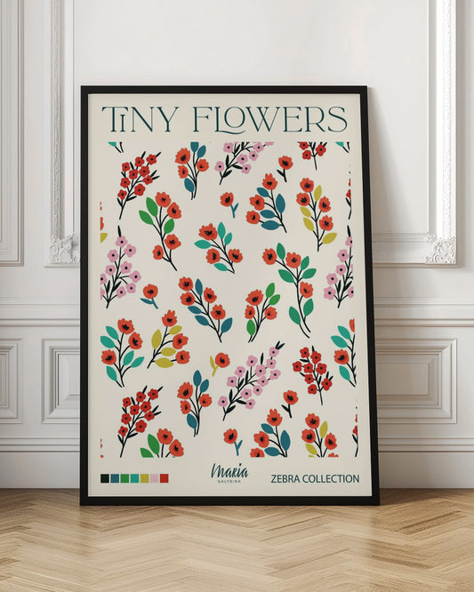 TINY FLOWERS. Zebra Collection | Floral wall art