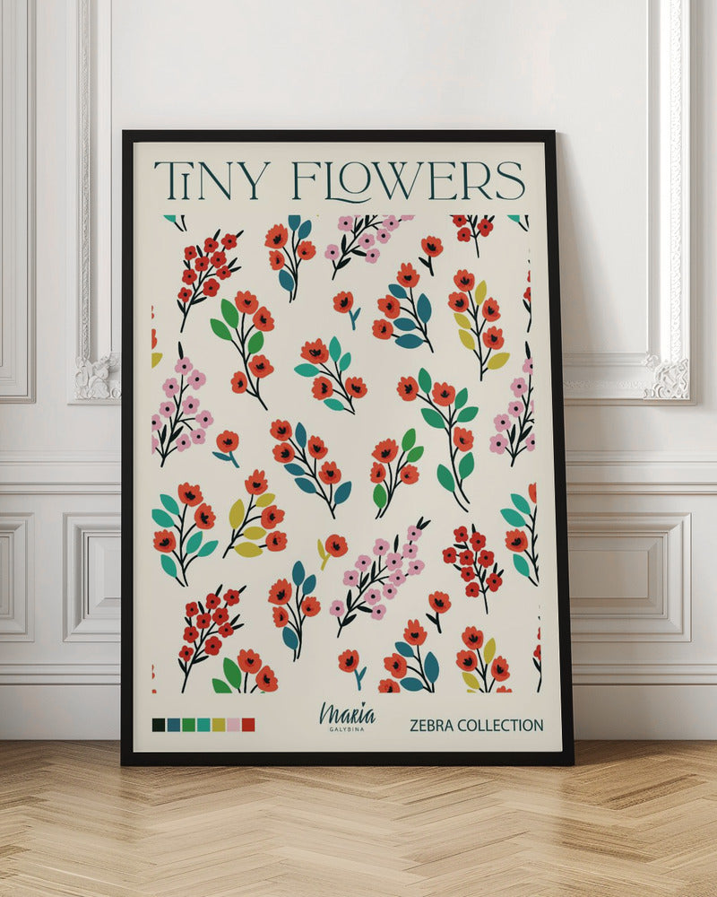 TINY FLOWERS. Zebra Collection | Floral wall art