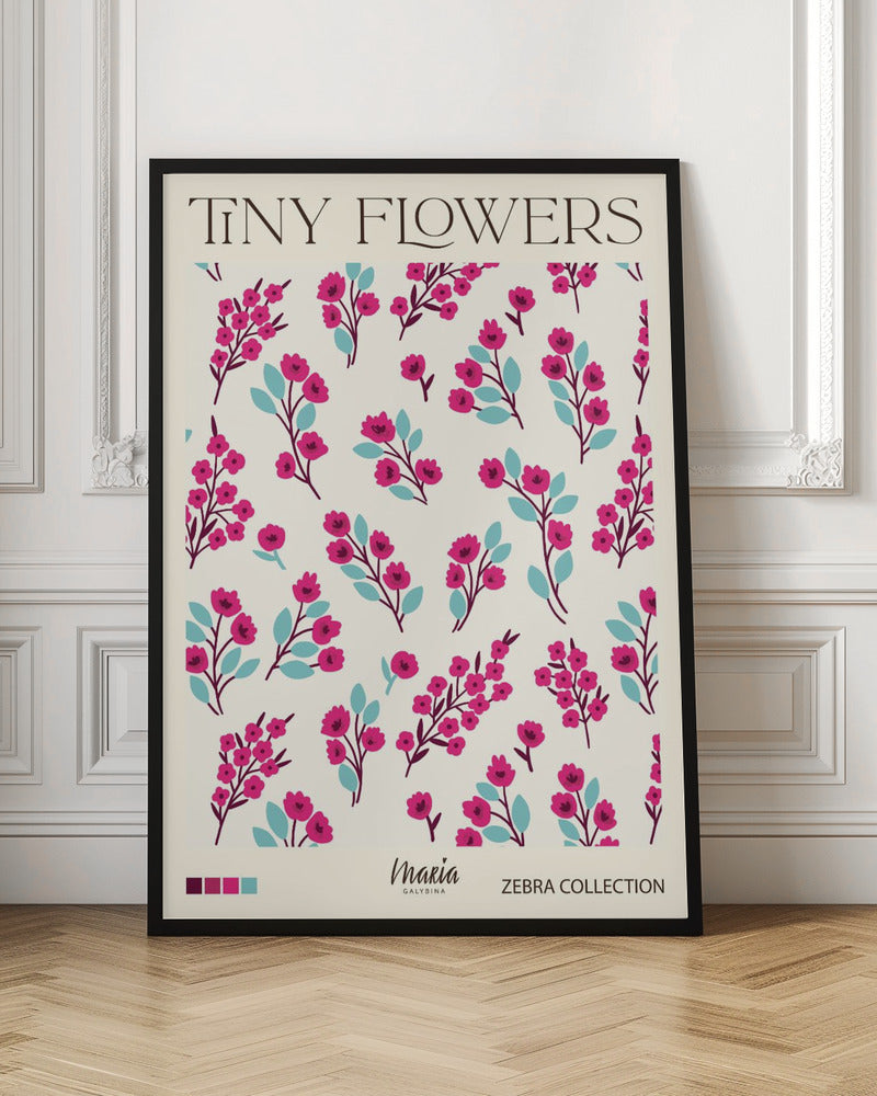 TINY FLOWERS. Zebra Collection | Floral wall art