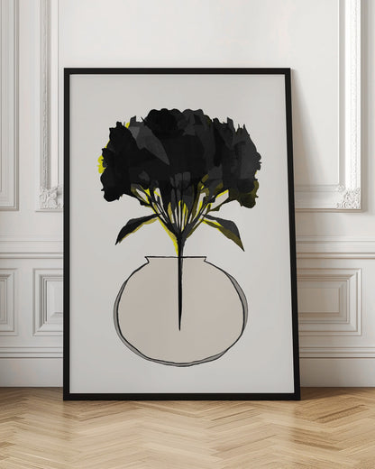 Black Flowers In Vase