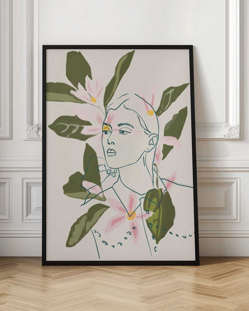 Yellow Eyes Floral Portrait