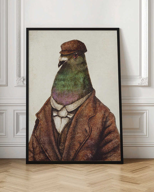 Pigeon Dressed In Vintage Attire