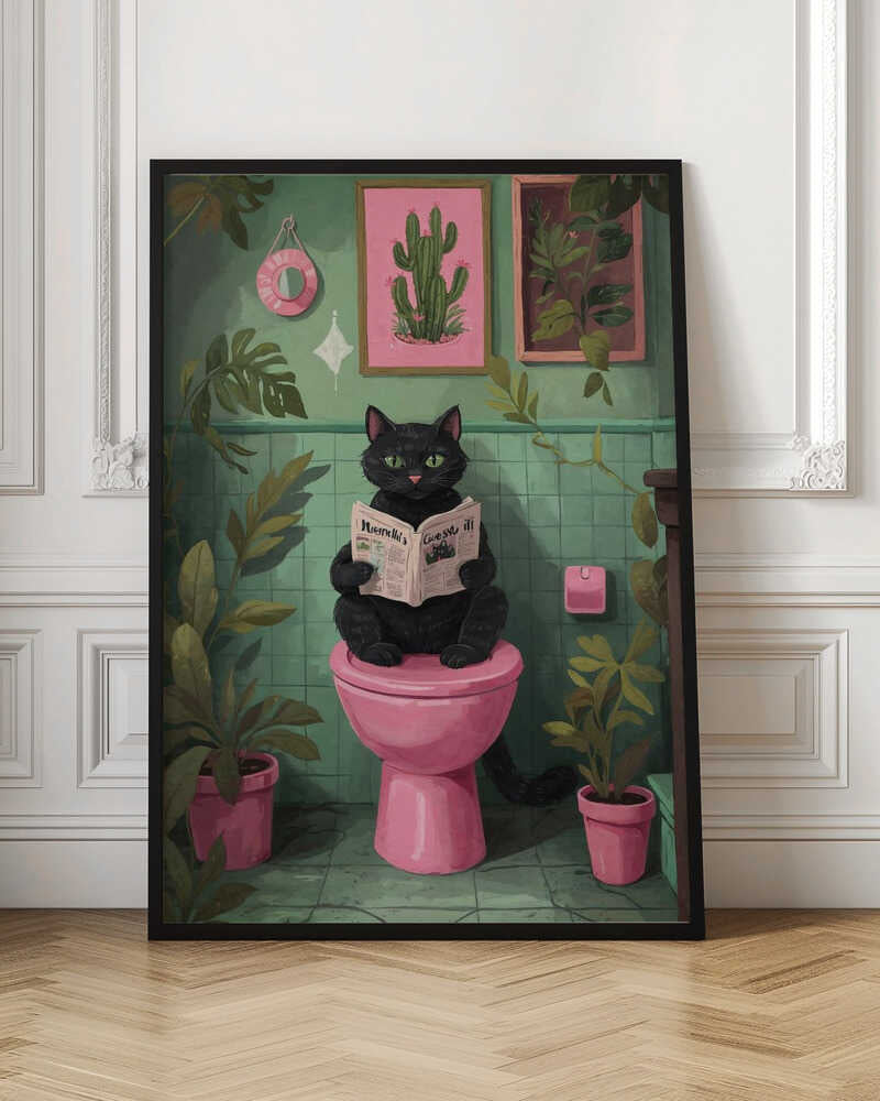 Toilet Time Cat