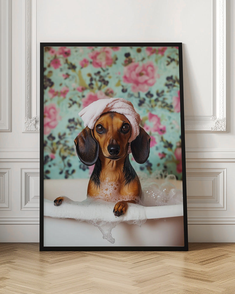Bath Time Dachshund