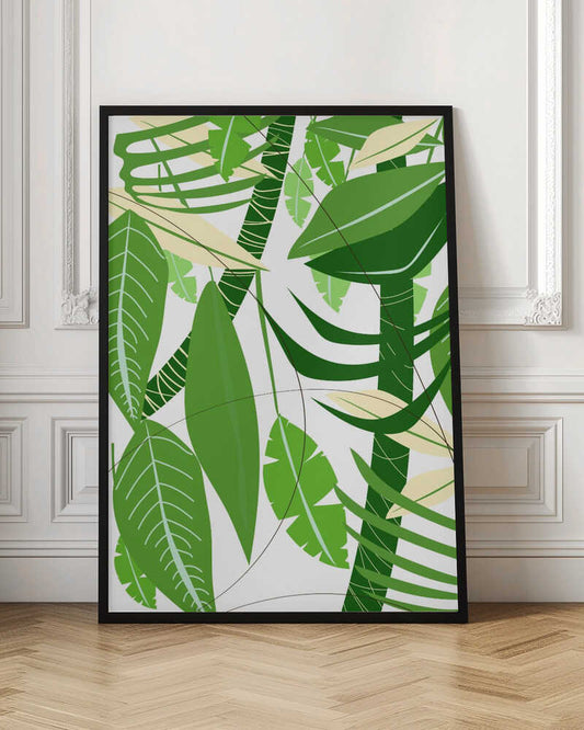Lush Green Jungle Leaves