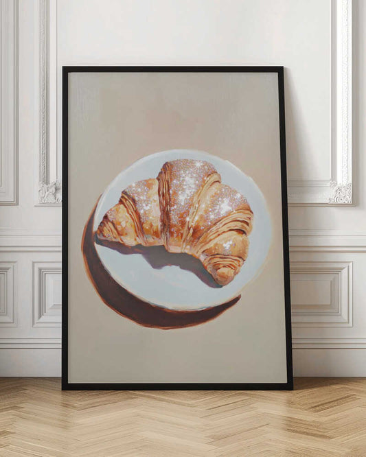 Sparkling Croissant on a Plate