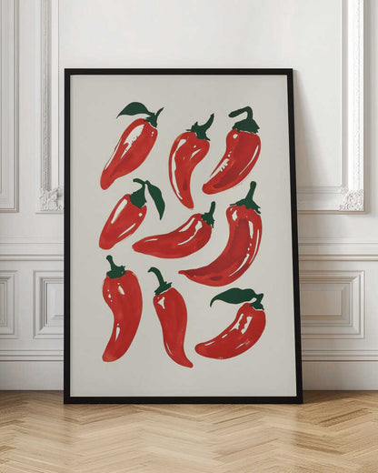 Spicy Chili Peppers Art