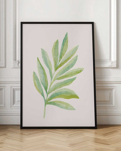Watercolor Green Leaf