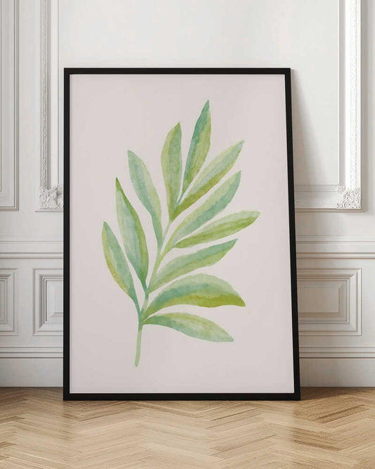 Watercolor Green Leaf