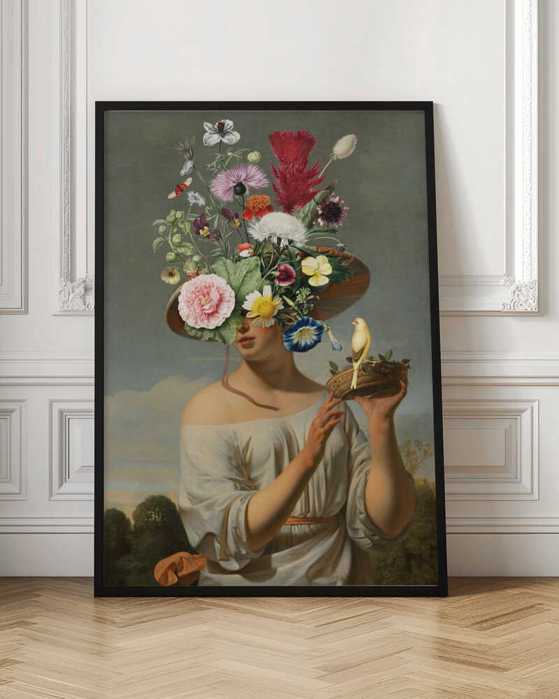 Woman In a Large Floral Hat