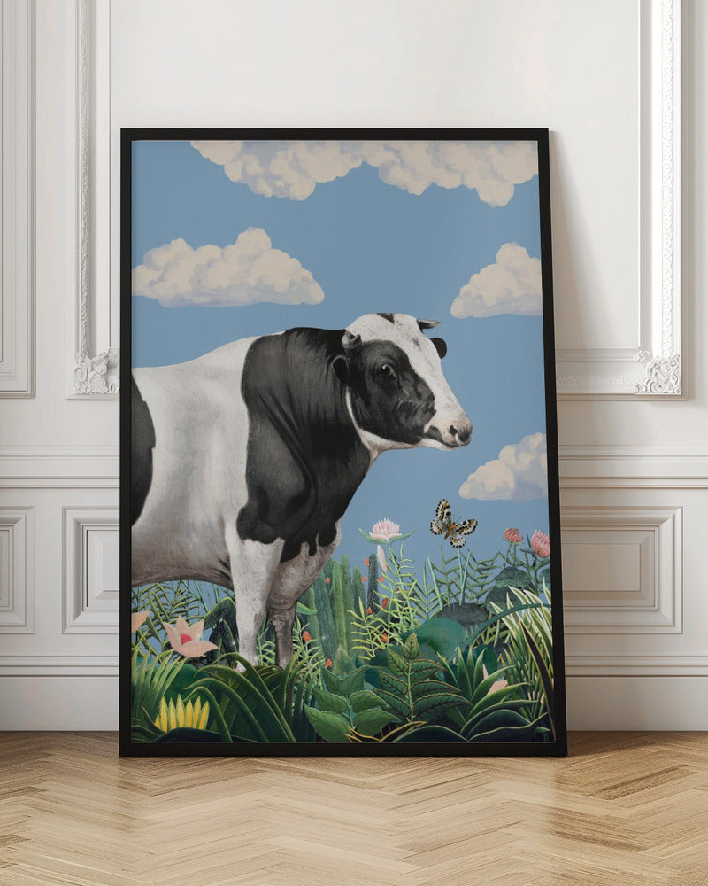 Colourful Portraits of Happy Cows (butterfly Included)