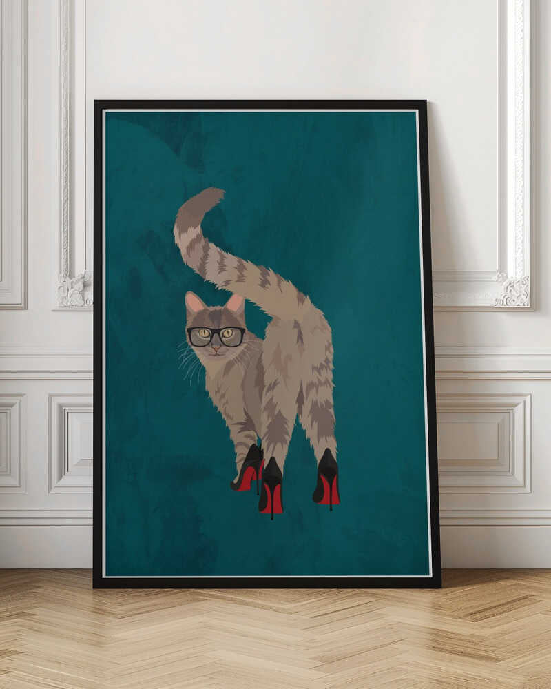 Chic Cat in Heels