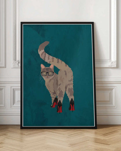 Chic Cat in Heels