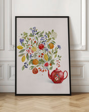 Load image into Gallery viewer, Fruit Symphony In a Red Teapot
