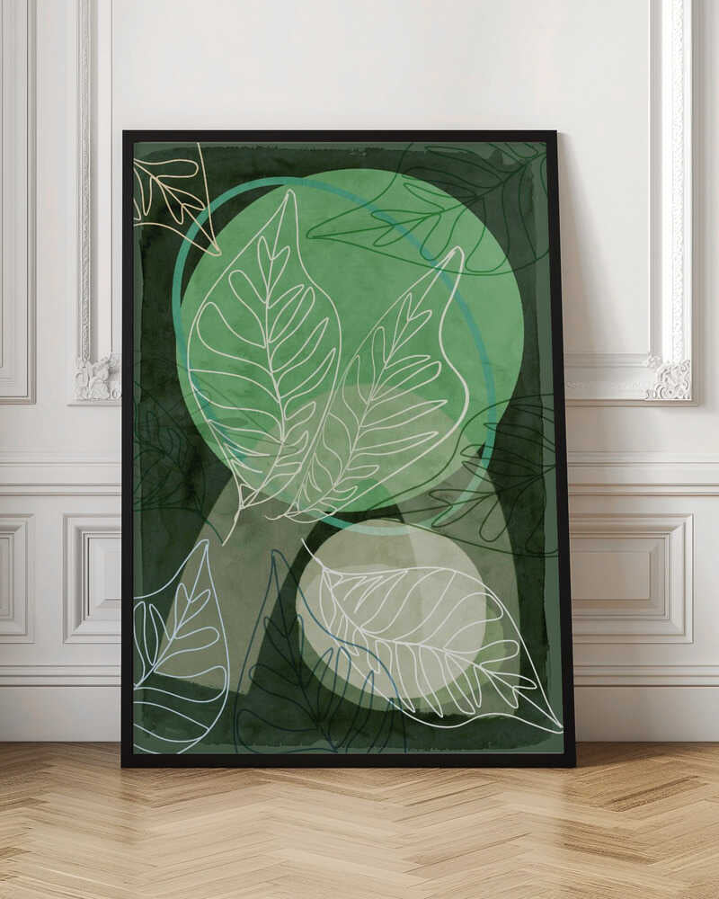 Abstract Green Leaves