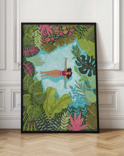 Floating in Tropical Sea
