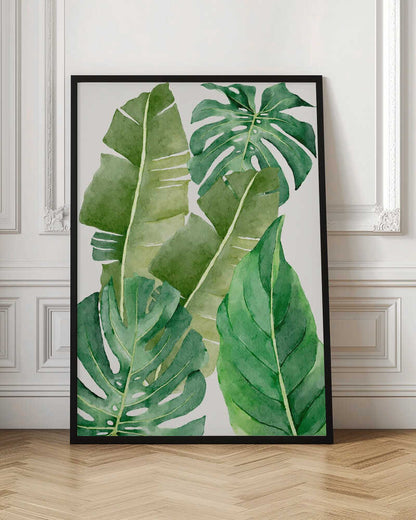Watercolor Jungle Leaves