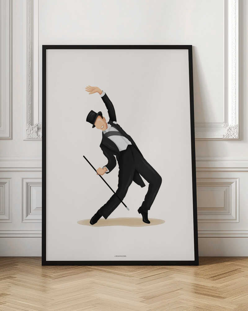 Elegant Dancer with Cane