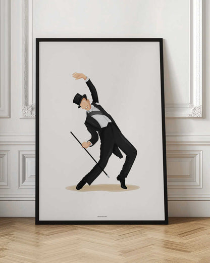 Elegant Dancer with Cane