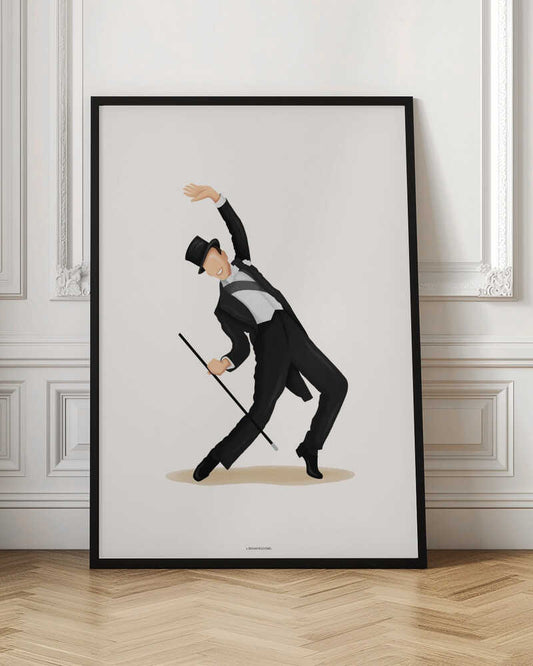 Elegant Dancer with Cane