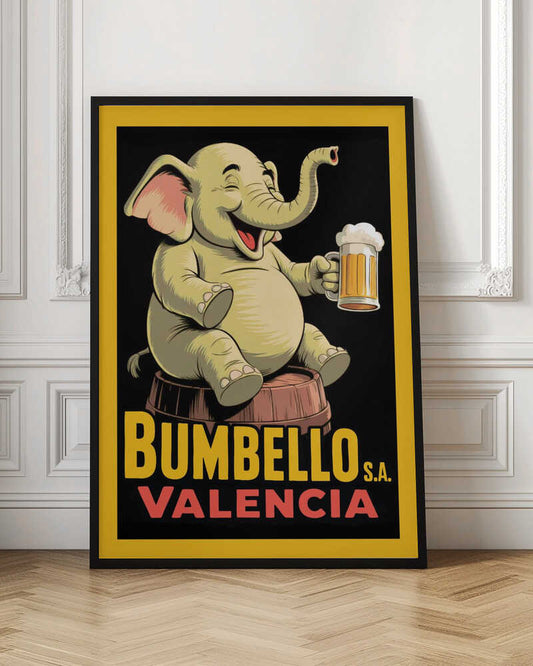 Cheerful Elephant With Beer