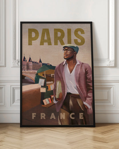 Paris France Vintage Travel Poster