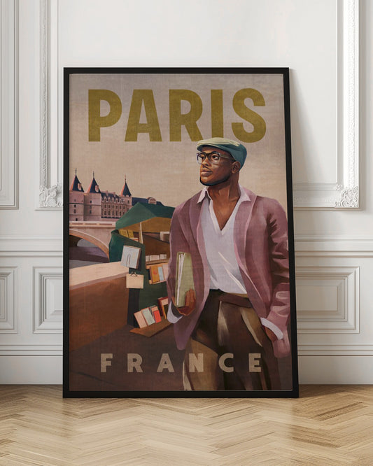 Paris France Vintage Travel Poster