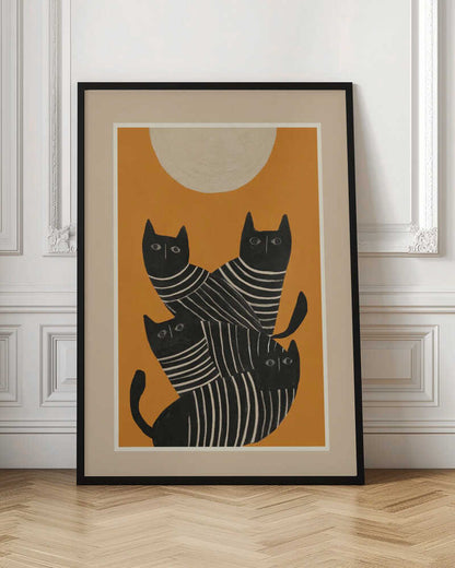 Abstract Black Cats