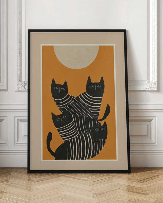 Abstract Black Cats